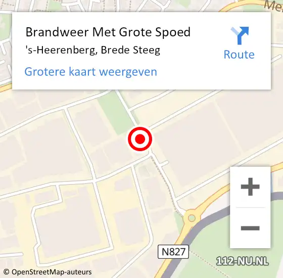 Locatie op kaart van de 112 melding: Brandweer Met Grote Spoed Naar 's-Heerenberg, Brede Steeg op 11 oktober 2013 17:41