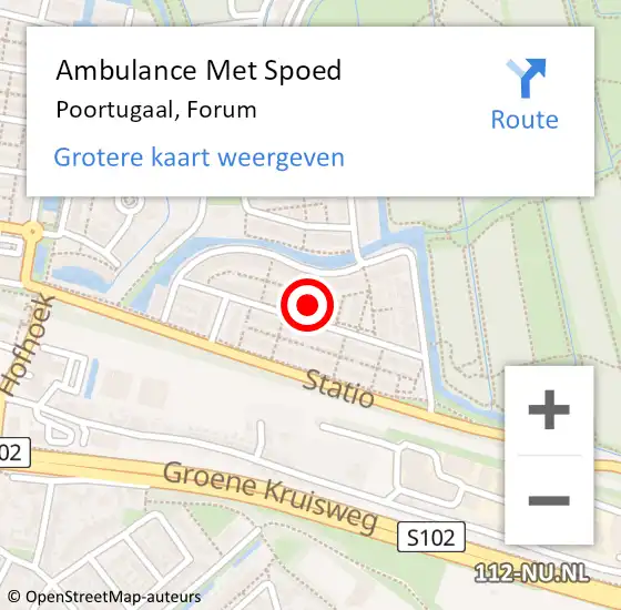 Locatie op kaart van de 112 melding: Ambulance Met Spoed Naar Poortugaal, Forum op 24 februari 2023 20:14