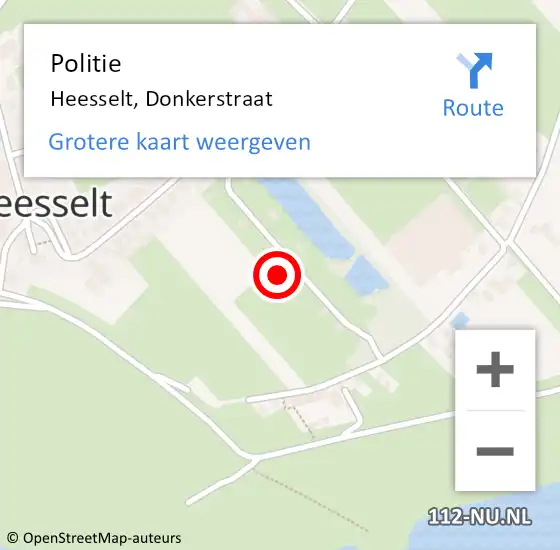 Locatie op kaart van de 112 melding: Politie Heesselt, Donkerstraat op 25 februari 2023 02:01