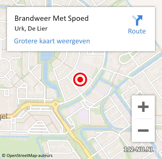 Locatie op kaart van de 112 melding: Brandweer Met Spoed Naar Urk, De Lier op 25 februari 2023 02:25