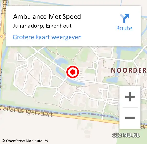 Locatie op kaart van de 112 melding: Ambulance Met Spoed Naar Julianadorp, Eikenhout op 25 februari 2023 03:20