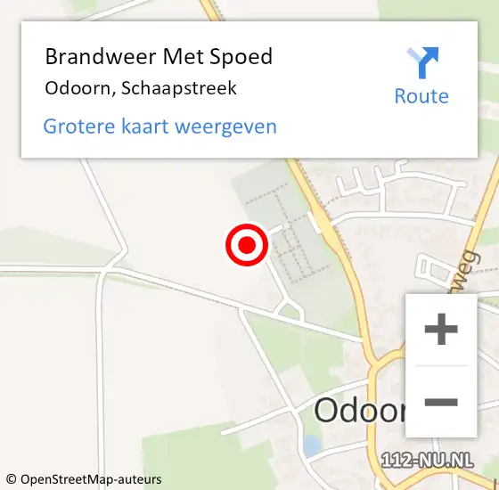 Locatie op kaart van de 112 melding: Brandweer Met Spoed Naar Odoorn, Schaapstreek op 25 februari 2023 07:57