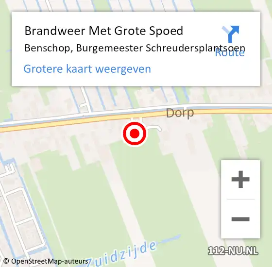 Locatie op kaart van de 112 melding: Brandweer Met Grote Spoed Naar Benschop, Burgemeester Schreudersplantsoen op 25 februari 2023 11:54