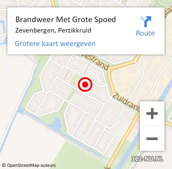 Locatie op kaart van de 112 melding: Brandweer Met Grote Spoed Naar Zevenbergen, Perzikkruid op 25 februari 2023 14:27