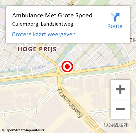 Locatie op kaart van de 112 melding: Ambulance Met Grote Spoed Naar Culemborg, Landzichtweg op 25 februari 2023 20:20