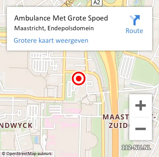 Locatie op kaart van de 112 melding: Ambulance Met Grote Spoed Naar Maastricht, Endepolsdomein op 25 februari 2023 20:31