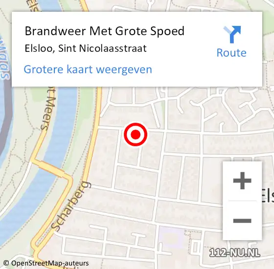 Locatie op kaart van de 112 melding: Brandweer Met Grote Spoed Naar Elsloo, Sint Nicolaasstraat op 26 februari 2023 23:12