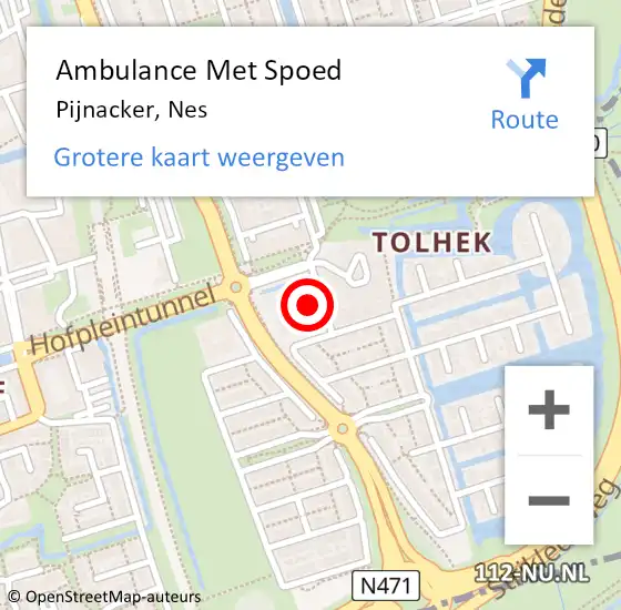 Locatie op kaart van de 112 melding: Ambulance Met Spoed Naar Pijnacker, Nes op 27 februari 2023 07:25