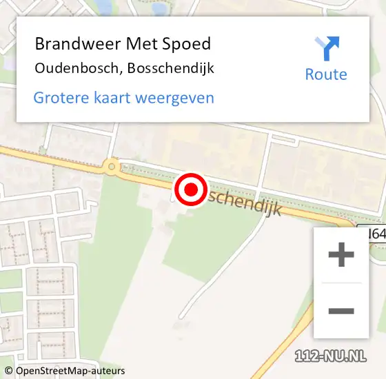 Locatie op kaart van de 112 melding: Brandweer Met Spoed Naar Oudenbosch, Bosschendijk op 11 oktober 2013 18:15