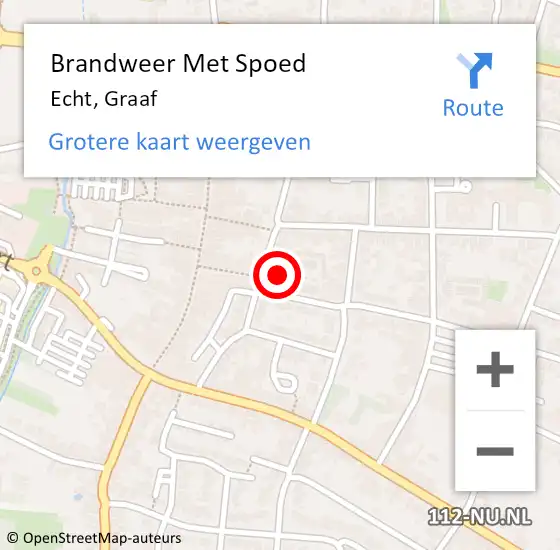 Locatie op kaart van de 112 melding: Brandweer Met Spoed Naar Echt, Graaf op 27 februari 2023 14:18