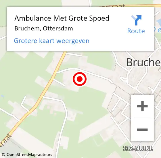 Locatie op kaart van de 112 melding: Ambulance Met Grote Spoed Naar Bruchem, Ottersdam op 27 februari 2023 15:14