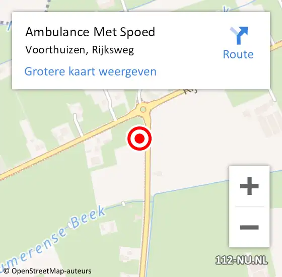 Locatie op kaart van de 112 melding: Ambulance Met Spoed Naar Voorthuizen, Rijksweg op 27 februari 2023 17:17