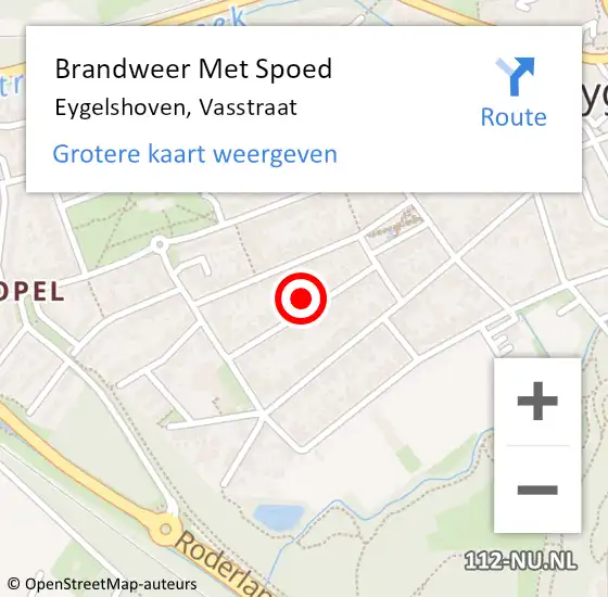 Locatie op kaart van de 112 melding: Brandweer Met Spoed Naar Eygelshoven, Vasstraat op 28 februari 2023 08:50