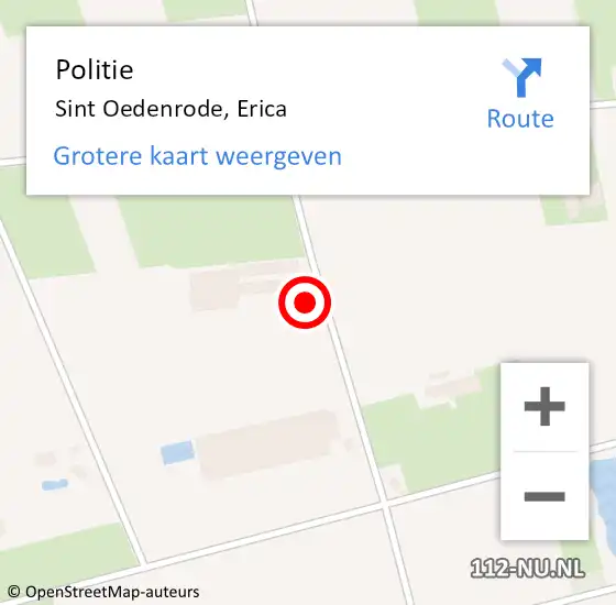 Locatie op kaart van de 112 melding: Politie Sint Oedenrode, Erica op 28 februari 2023 08:58