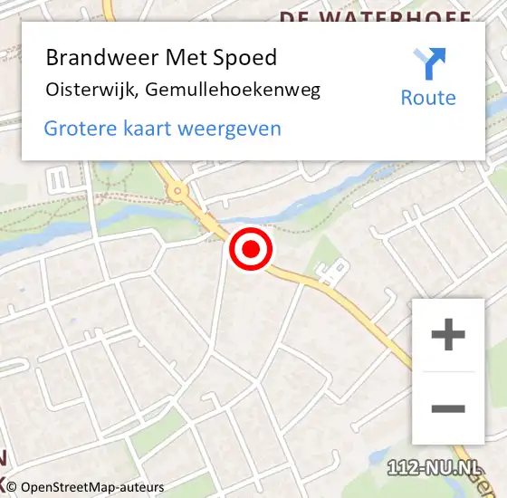 Locatie op kaart van de 112 melding: Brandweer Met Spoed Naar Oisterwijk, Gemullehoekenweg op 28 februari 2023 15:10