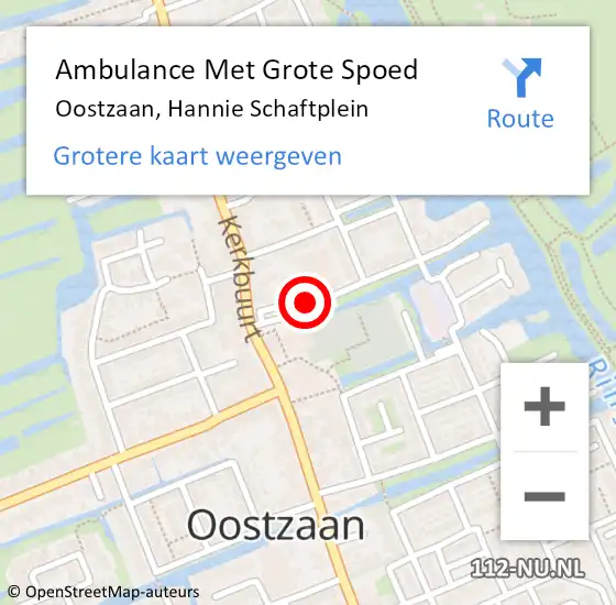 Locatie op kaart van de 112 melding: Ambulance Met Grote Spoed Naar Oostzaan, Hannie Schaftplein op 28 februari 2023 15:42