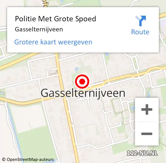 Locatie op kaart van de 112 melding: Politie Met Grote Spoed Naar Gasselternijveen op 28 februari 2023 16:58