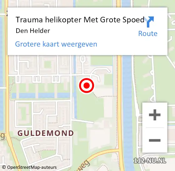 Locatie op kaart van de 112 melding: Trauma helikopter Met Grote Spoed Naar Den Helder op 28 februari 2023 17:41