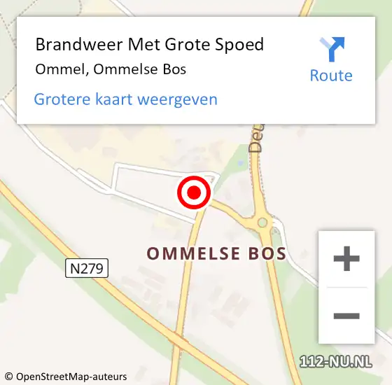 Locatie op kaart van de 112 melding: Brandweer Met Grote Spoed Naar Ommel, Ommelse Bos op 28 februari 2023 18:43