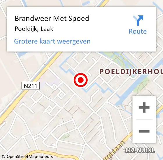 Locatie op kaart van de 112 melding: Brandweer Met Spoed Naar Poeldijk, Laak op 28 februari 2023 19:04