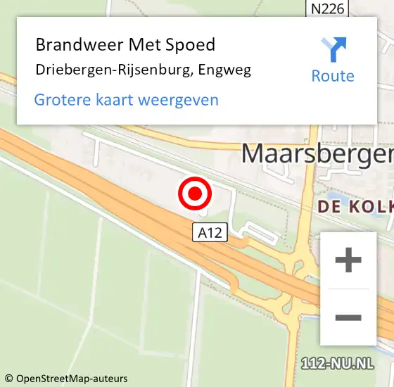 Locatie op kaart van de 112 melding: Brandweer Met Spoed Naar Driebergen-Rijsenburg, Engweg op 28 februari 2023 19:18