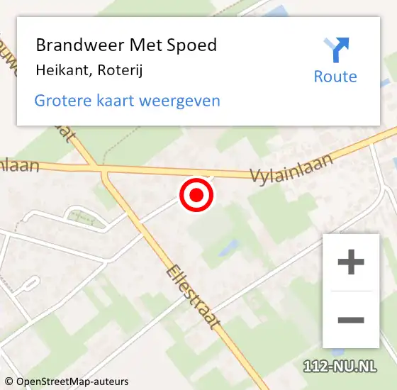 Locatie op kaart van de 112 melding: Brandweer Met Spoed Naar Heikant, Roterij op 28 februari 2023 22:49