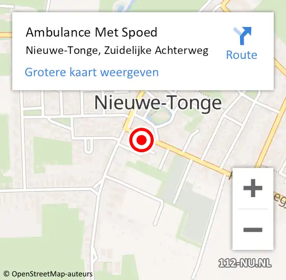 Locatie op kaart van de 112 melding: Ambulance Met Spoed Naar Nieuwe-Tonge, Zuidelijke Achterweg op 1 maart 2023 01:24