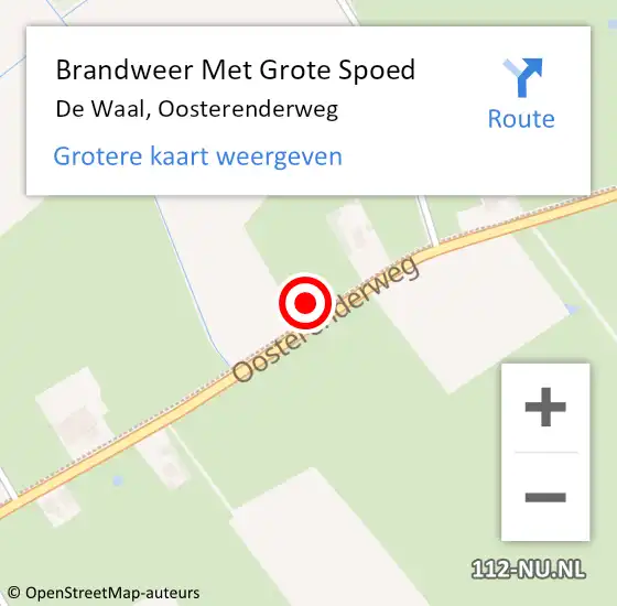 Locatie op kaart van de 112 melding: Brandweer Met Grote Spoed Naar De Waal, Oosterenderweg op 11 oktober 2013 18:39