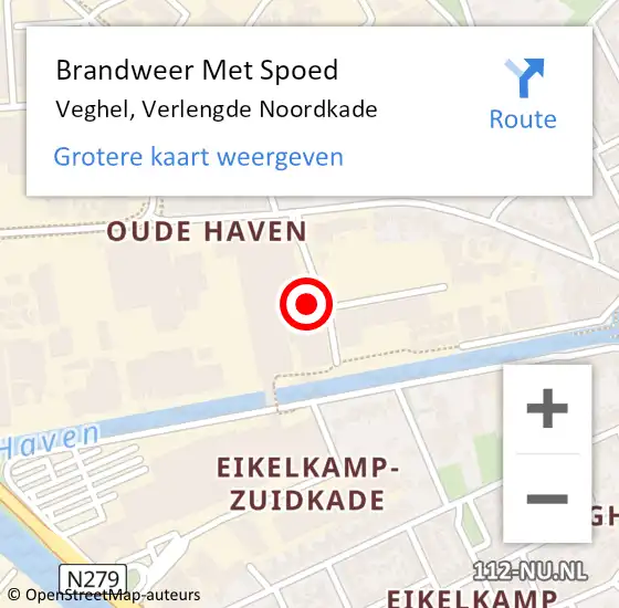 Locatie op kaart van de 112 melding: Brandweer Met Spoed Naar Veghel, Verlengde Noordkade op 1 maart 2023 10:27