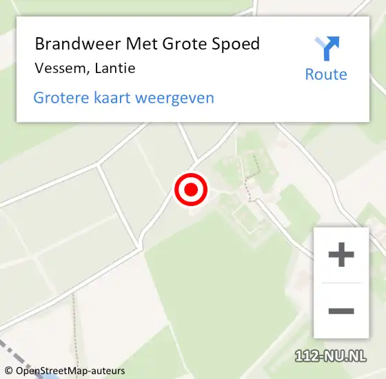 Locatie op kaart van de 112 melding: Brandweer Met Grote Spoed Naar Vessem, Lantie op 1 maart 2023 10:28