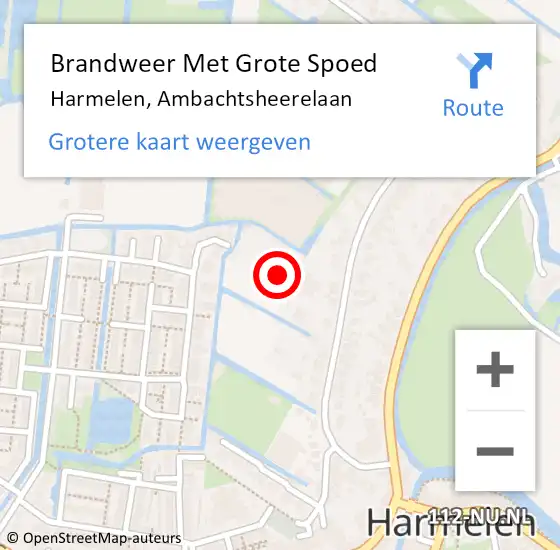 Locatie op kaart van de 112 melding: Brandweer Met Grote Spoed Naar Harmelen, Ambachtsheerelaan op 1 maart 2023 10:39