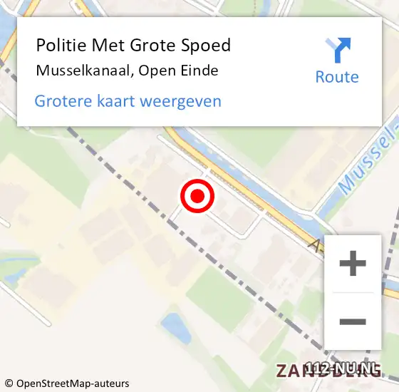 Locatie op kaart van de 112 melding: Politie Met Grote Spoed Naar Musselkanaal, Open Einde op 2 maart 2023 12:36