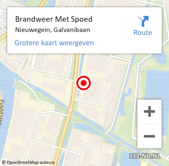 Locatie op kaart van de 112 melding: Brandweer Met Spoed Naar Nieuwegein, Galvanibaan op 2 maart 2023 23:25