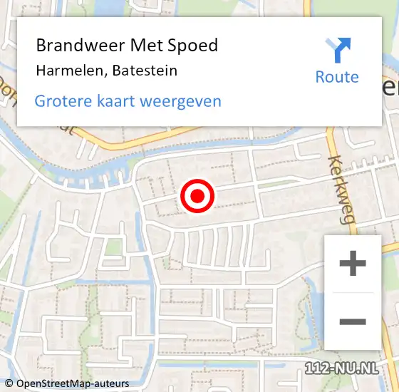 Locatie op kaart van de 112 melding: Brandweer Met Spoed Naar Harmelen, Batestein op 3 maart 2023 01:57