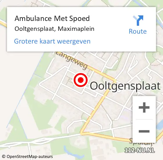 Locatie op kaart van de 112 melding: Ambulance Met Spoed Naar Ooltgensplaat, Maximaplein op 3 maart 2023 16:29