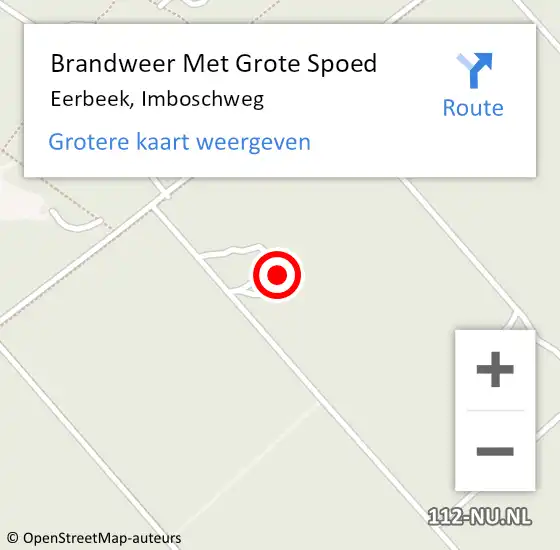 Locatie op kaart van de 112 melding: Brandweer Met Grote Spoed Naar Eerbeek, Imboschweg op 3 maart 2023 17:58