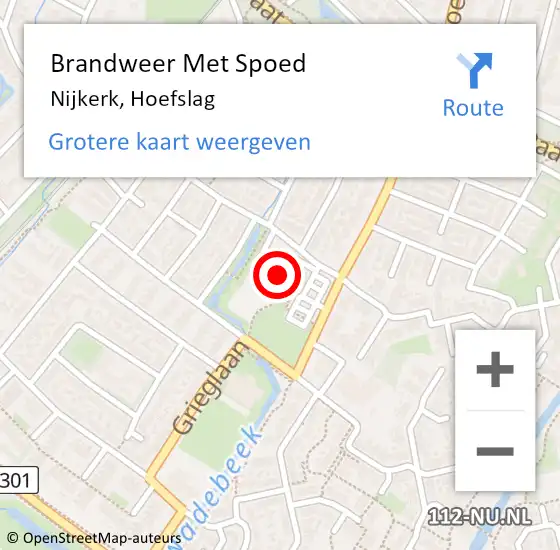 Locatie op kaart van de 112 melding: Brandweer Met Spoed Naar Nijkerk, Hoefslag op 3 maart 2023 21:21