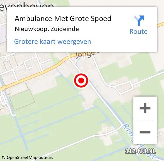 Locatie op kaart van de 112 melding: Ambulance Met Grote Spoed Naar Nieuwkoop, Zuideinde op 3 maart 2023 21:59