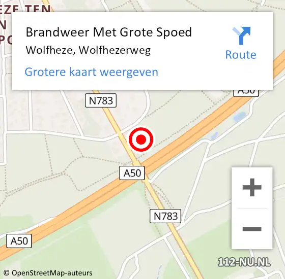 Locatie op kaart van de 112 melding: Brandweer Met Grote Spoed Naar Wolfheze, Wolfhezerweg op 4 maart 2023 03:14