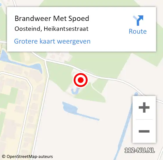 Locatie op kaart van de 112 melding: Brandweer Met Spoed Naar Oosteind, Heikantsestraat op 4 maart 2023 08:48