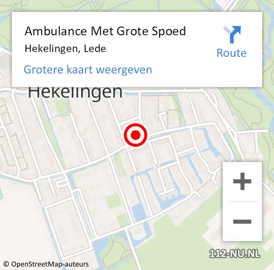 Locatie op kaart van de 112 melding: Ambulance Met Grote Spoed Naar Hekelingen, Lede op 4 maart 2023 09:07