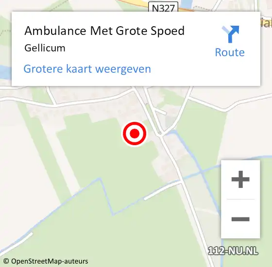 Locatie op kaart van de 112 melding: Ambulance Met Grote Spoed Naar Gellicum op 4 maart 2023 09:16
