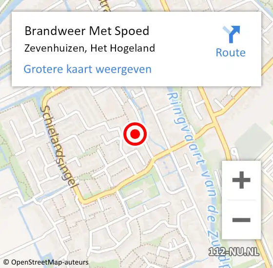 Locatie op kaart van de 112 melding: Brandweer Met Spoed Naar Zevenhuizen, Het Hogeland op 4 maart 2023 10:04