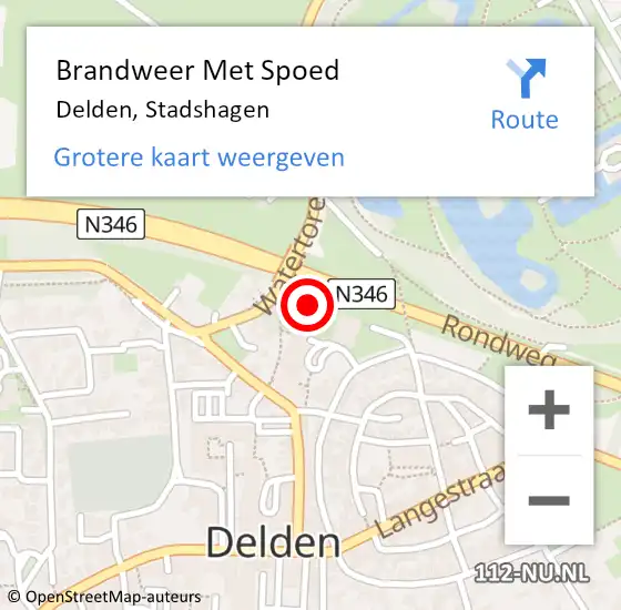 Locatie op kaart van de 112 melding: Brandweer Met Spoed Naar Delden, Stadshagen op 4 maart 2023 15:48