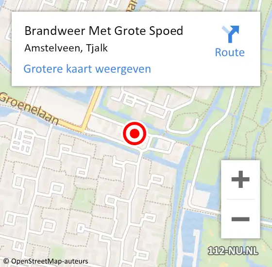 Locatie op kaart van de 112 melding: Brandweer Met Grote Spoed Naar Amstelveen, Tjalk op 4 maart 2023 19:28