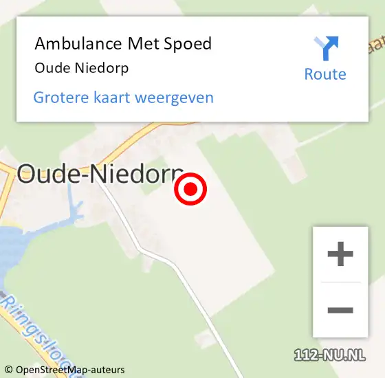 Locatie op kaart van de 112 melding: Ambulance Met Spoed Naar Oude Niedorp op 5 maart 2023 01:18