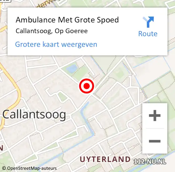 Locatie op kaart van de 112 melding: Ambulance Met Grote Spoed Naar Callantsoog, Op Goeree op 5 maart 2023 10:01