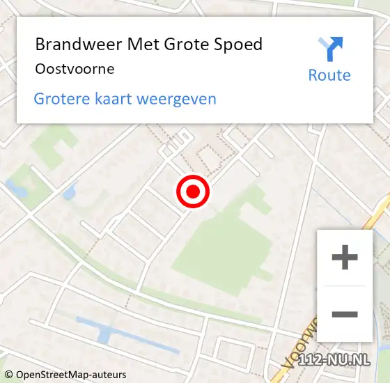 Locatie op kaart van de 112 melding: Brandweer Met Grote Spoed Naar Oostvoorne op 5 maart 2023 11:08