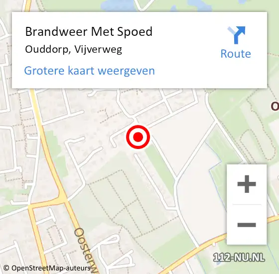 Locatie op kaart van de 112 melding: Brandweer Met Spoed Naar Ouddorp, Vijverweg op 5 maart 2023 11:35