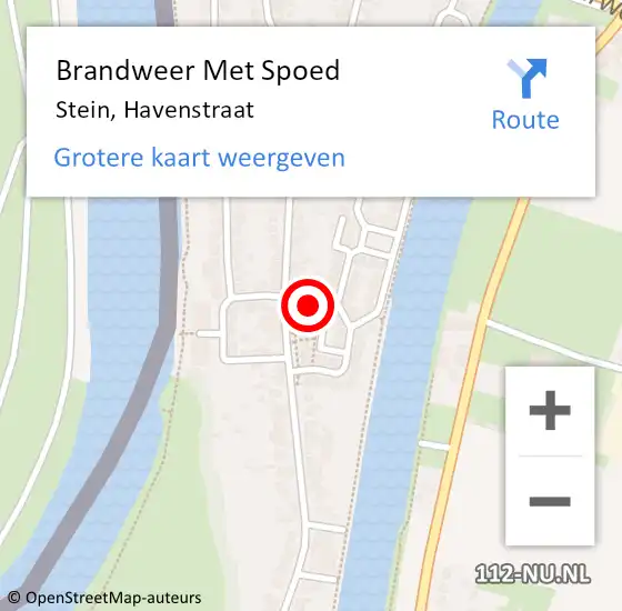 Locatie op kaart van de 112 melding: Brandweer Met Spoed Naar Stein, Havenstraat op 5 maart 2023 12:26